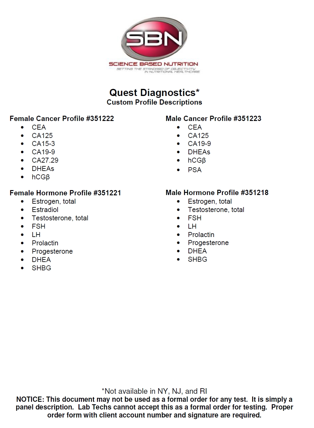 Quest_SBN_Panel_Description_2 Science Based Nutrition